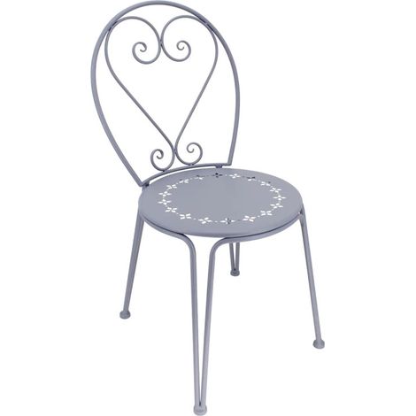 Chaise d'Extérieur Belle Époque - Gris - 44,2 x 49,2 x H 90,5 cm - Livraison gratuite