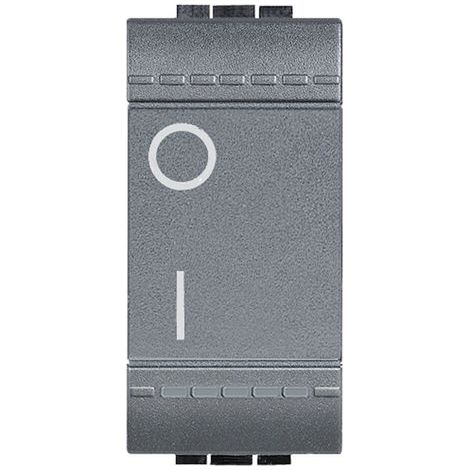 Interrupteur 2P 16A 250 Vac Anthracite Livinglight L4002N (1/2)