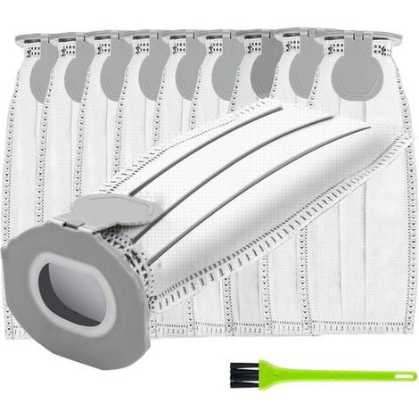 Sacs à poussière pour aspirateur Kobold VK7/FP7 - Lot de 10 + brosse, tissu non tissé, filtre haute efficacité (1/4)