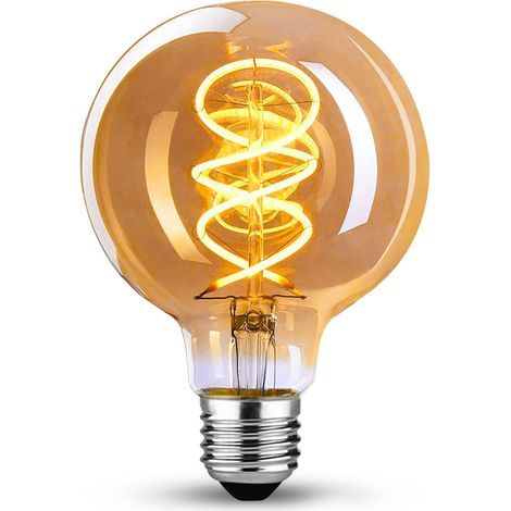 Edison Vintage Glühbirne E27, E27 LED Vintage Dimmbar 4W Retro LED Lampe Warmweiß 2200K Edison Birne E27 Vintage Ideal für Nostalgie und Retro Beleuchtung in der Home Café Bar - 1 Stück (G80 SLX) (1/5)