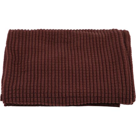 Lot de 2 housses de protection anti-poussière pour accoudoirs de chaise, fauteuil, canapé inclinable (marron foncé)