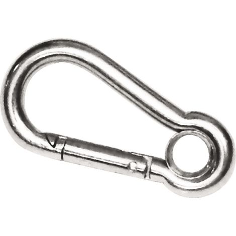 Mousqueton inox avec oeil - ORANGEMARINE - 5 mm