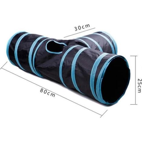 Tunnel de Jeu - - Tunnel Pliable 3 Canaux - Pour Chat et Petit Animal - Intérieur - Activité Saine (1/4)