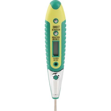 Digitaler AC/DC-Spannungsprüfer mit LED-Anzeige, 12–250-V-Prüfstift, Haushaltsgerät mit Beleuchtung (1/5)