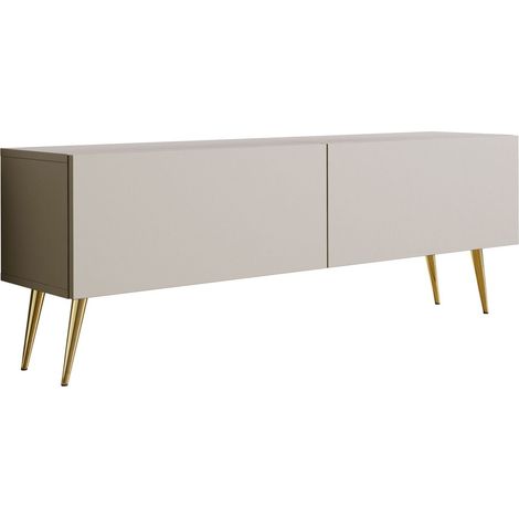 Meuble TV : Cachemire, pieds dorées, 140 x 52 x 32 cm (1/5)