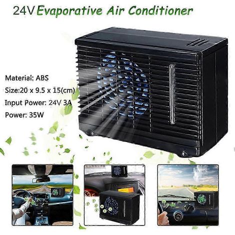 24V Universal Mini Tragbare Klimaanlage Verdunstungsluftkühler Ventilator für Auto LKW Zuhause (1/5)
