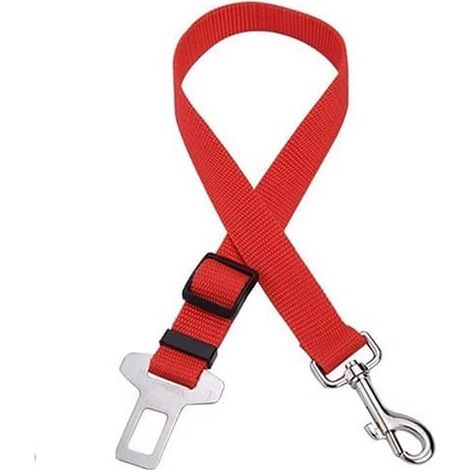 Cinturon de seguridad para perros 0.75 M Rojo (1/4)