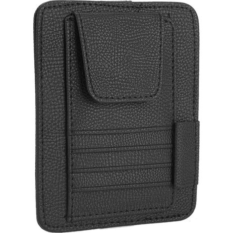 Porte-cartes multifonction pour visière de voiture, range-documents et poche de rangement pour carte, billet (1/5)