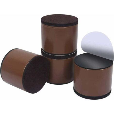 Carbon Steel Furniture Risers - Carbon Steel Bed and Furniture Risers - Height 5cm - Round Brown (1/5)