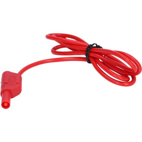 2er-Pack Messleitungen mit Bananenstecker (Stecker-Stecker), 4-mm-Sicherheitsbuchse (rot), Multimeter-Messkabel J.70016 (1/5)