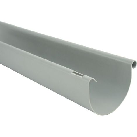 Dachrinne halbrund, grau RG 150, 2 m lang