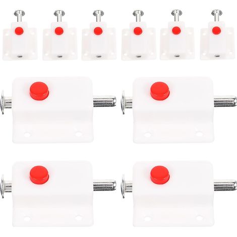 Loquet à Ressort en Plastique Abs Blanc, Lot de 10 Pièces (1/5)
