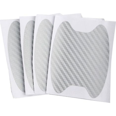 Set mit 4 universellen, unsichtbaren Schutzfolien für Autotürgriffe aus Kohlefaser – Kohlefaser-Aufkleber (1/5)