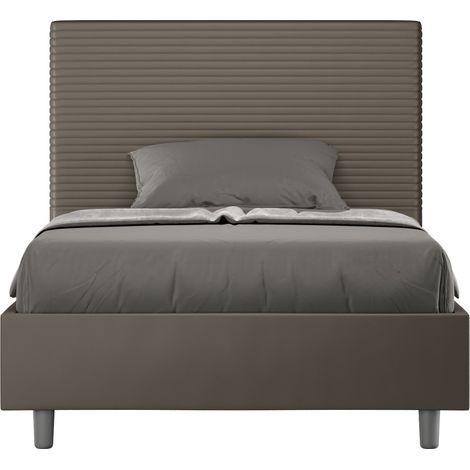 Letto 1 Piazza e Mezzo 110x190 cm Senza Rete Focus Cappuccino (1/4)