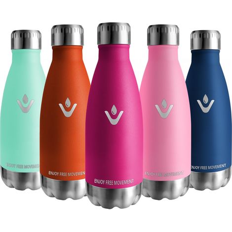 Gourde Inox Isotherme, 350ml Gourde isotherme, Sans-BPA Gourde inox, Etanche bouteille Approprié (1/5)