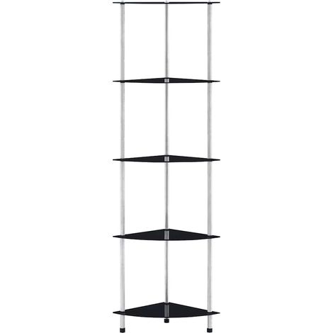 Maison Exclusive - Regal mit 5 Ablagen Schwarz 30x30x130 cm Hartg (1/5)