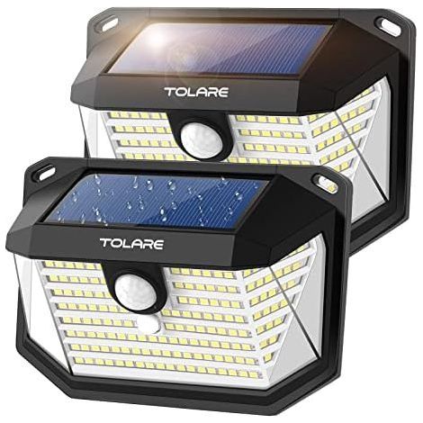 Lampe Solaire Exterieur, 178 LED Lumière Solaire Extérieure, IP65 Etanche Lampe Solaire avec Détecteur de Mouvement, Éclairage Grand Angle À 270° Lumiere Solaire Exterieur Puissante [ 2 Pack ] (1/5)