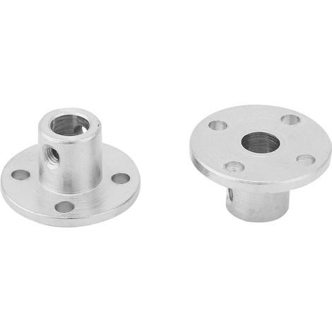 2 pièces Accouplement à bride rigide M3 pour arbre moteur, connecteur d'accouplement, diamètre intérieur 6 mm, diamètre extérieur 10 mm (1/5)