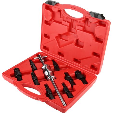 Lot de 9 extracteurs de roulements internes pour trous borgnes, kit de démontage avec marteau coulissant (1/5)