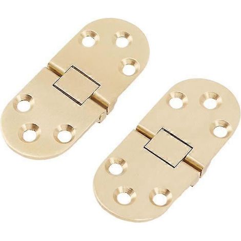 Ensemble de 2 charnières pliantes pour table avec charnières rondes en laiton inoxydable à 180 degrés (1/3)
