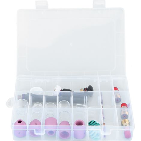 31 pièces jeu de buses céramique soudure torche lentille gaz embout verre pour WP‑17/18/26 (1/5)