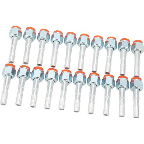 Lot de 20 raccords cannelés droits en aluminium haute résistance pour tuyaux de climatisation, universels pour voitures et camions, 1/2 pouce. (1/5)