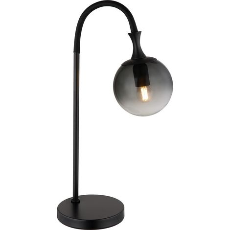 Globo - lámpara de mesa - DALTON - negro - vidrio - E27 - 15885T (1/5)