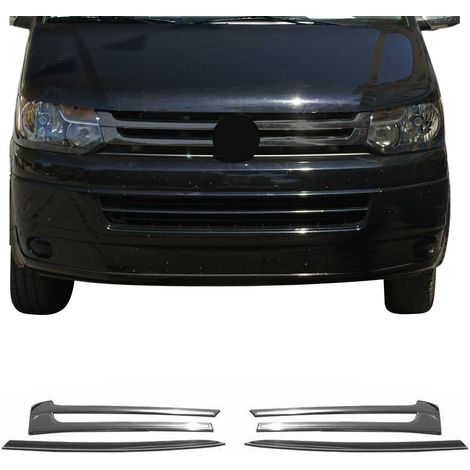 Moulure de Grille de Calandre Compatible avec VW T5 2009-2015, Garniture Baguette de Calandre en Acier Inoxydable Argent Foncé (1/5)