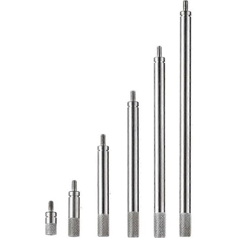 Satz von Verlängerungsrohren für Messuhren, M2,5 Gewinde, Verlängerung von 10 bis 100 mm, zur Messung von Messuhren und digitalen Anzeigegeräten. (1/5)