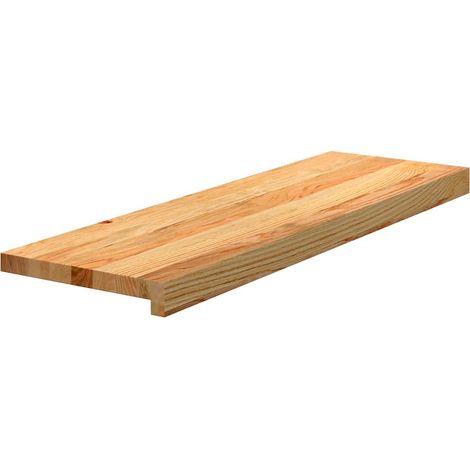 Treppenstufen 4 Stk. Hellbraun 80x25x2 cm Massivholz Eiche vidaXL (1/4)