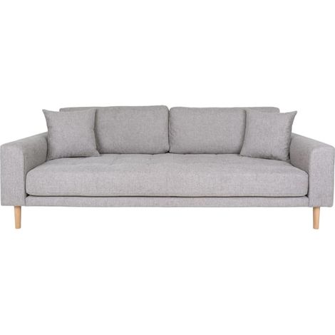 Lido canapé 3 personnes avec 2 coussins gris clair. (1/5)