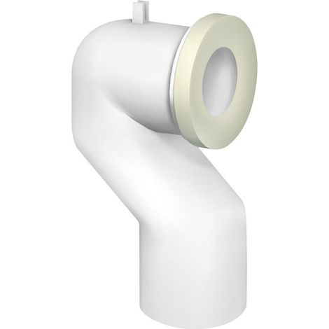 Raccord WC dia 110mm - coude 90°, Décalé, ABS/blanc (1/2)