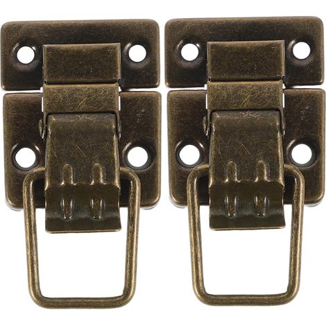 de 2 fermoirs métalliques style rétro pour valise ou boîte à