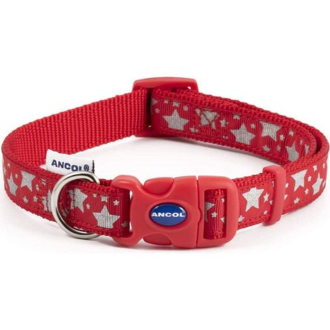 Ancol Paw & Bone Adjustable Collar Red - 45-70 - 567392 (1/2)