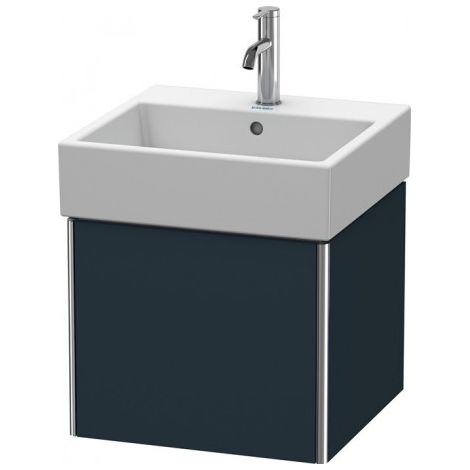 Duravit XSquare Vanity unit à suspension murale 48,4x 46,0 cm, 1 tiroir, pour lavabo Vero Air 235050, Couleur (avant/corps): Laque mat soyeuse bleu nuit - XS409209898