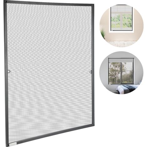Randaco Zanzariera finestra telaio in alluminio zanzariera schermo protezione UV impermeabile 80x100CM Antracite