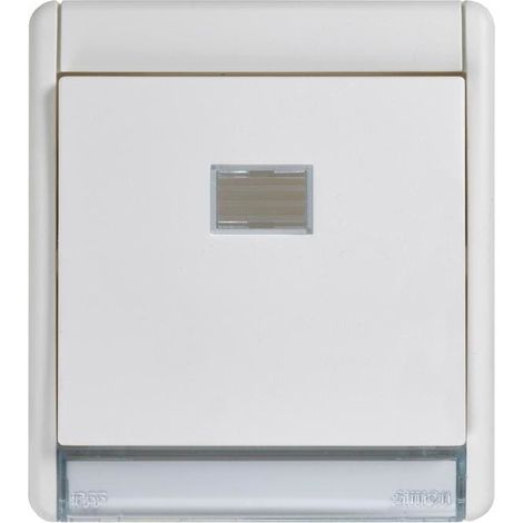 Marco SIMON AQUA con tecla simple blanco (1/2)