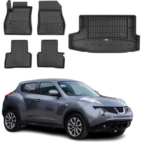 OMAC Kit Tapis de Sol et Coffre Compatible avec Nissan Juke 2010-2019 en Caoutchouc TPE Noir (1/5)