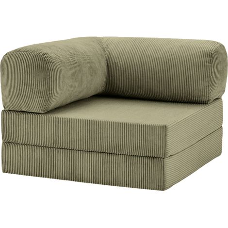 COSIMA - Fauteuil petit velours côtelé Vert (1/5)