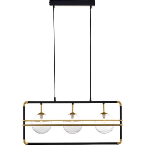 Lampada a sospensione geometrica Fiori oro/nera 3xG9 Jupiter (1/5)