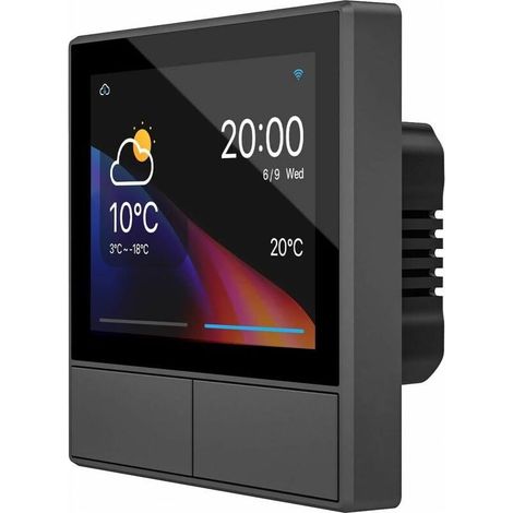 NSPanel WiFi Wall Switch (2 Gang), Wireless Switch, Wireless Thermostat for Home Automation, App Control, Smart Scene, Compatible with Alexa/Google Home (1/5)
