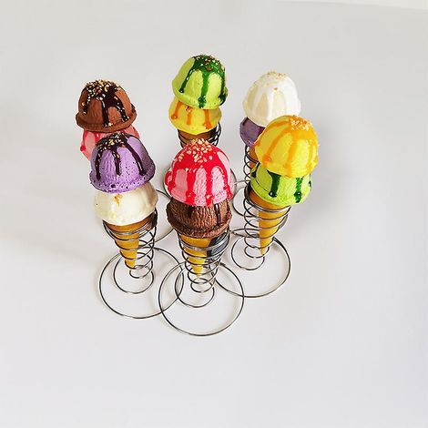 Support pour cornets à pizza et à glace en acier inoxydable (6 pièces)