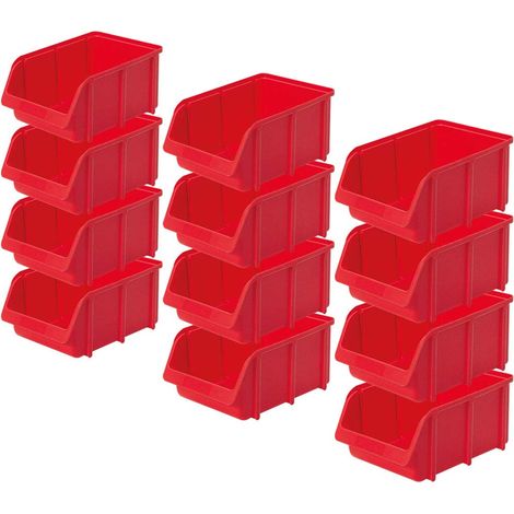 BRB 12x Sichtbox SOFTLINE SL4, LxBxH 335/295x205x155 mm, Inhalt 8,8 Liter, rot