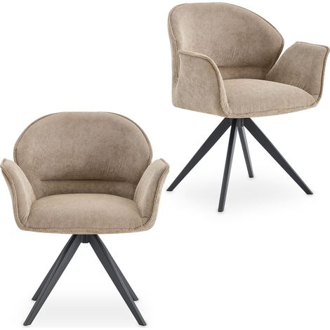 Lot de 2 chaises GIRONA greige (Lot de 2) (1/4)