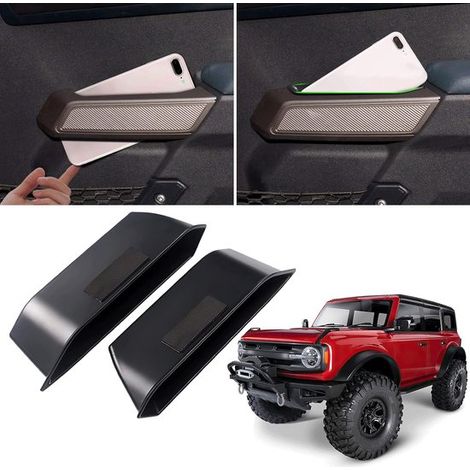 Vano portaoggetti con maniglia per Ford Bronco 2021-2025, interni auto, pannello porta anteriore in ABS, bracciolo, vano per cellulare, organizer, vano portaoggetti (1/5)