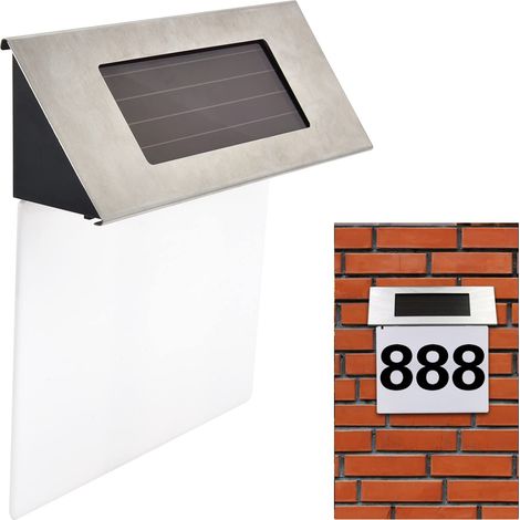 Numéros de maison solaires pour plaque d'adresse extérieure en acier inoxydable IP65 Wate (1/5)
