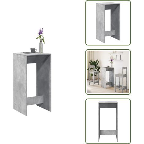 vidaXL Bartisch Betongrau 51x50x103,5 cm Holzwerkstoff (1/5)