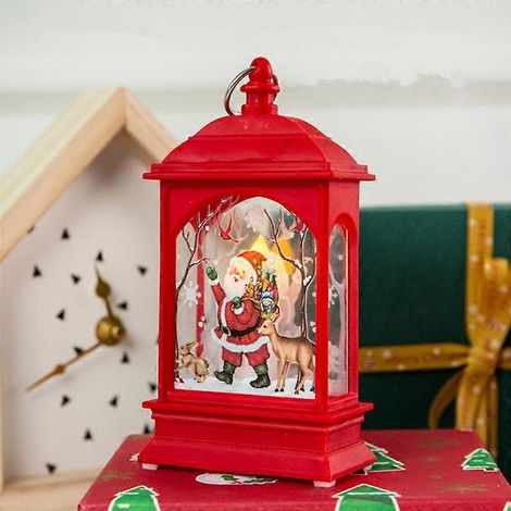 Batteriebetriebene, beleuchtete Schneemann-Laterne mit glitzerndem Wasser, Musik und Weihnachtsdekoration für Zuhause und als Geschenk, Schneemann-Familie (1/2)