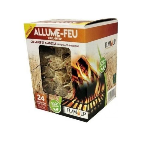 Flam'up Accendifuoco Legno Con Scatola da 24 - Flam'up