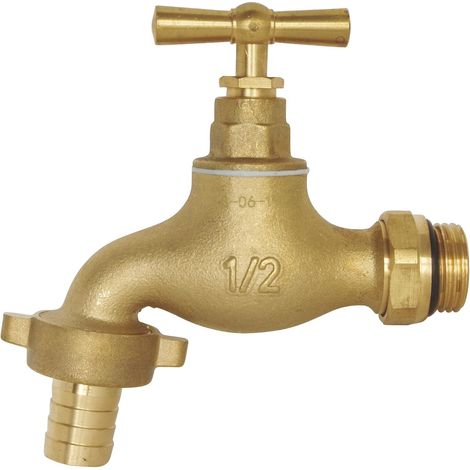1 Robinet D'arrosage Laiton Mâle 15/21 Et 20/27 Orientable Poignée Réversible Pour Jardin (1/5)